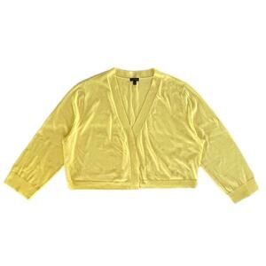 Talbots Women's Yellow Classic Dress Shrug Knit Bolero Sweater Jacket‎ Size XL